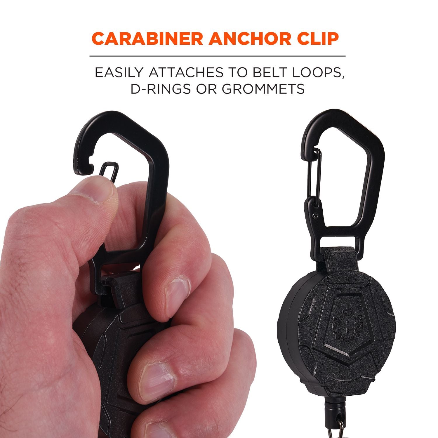 Squids 3391 ID/Badge Reel, Extends 32", Black, Ships in 1-3 Business Days