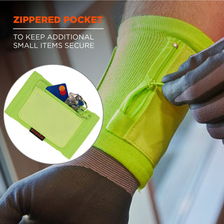 Squids 3388 Wrist ID/Badge Holder, Vertical, Lime 3.5 x 5.5 Holder, 2.75 x 3.75 Insert, Ships in 1-3 Business Days