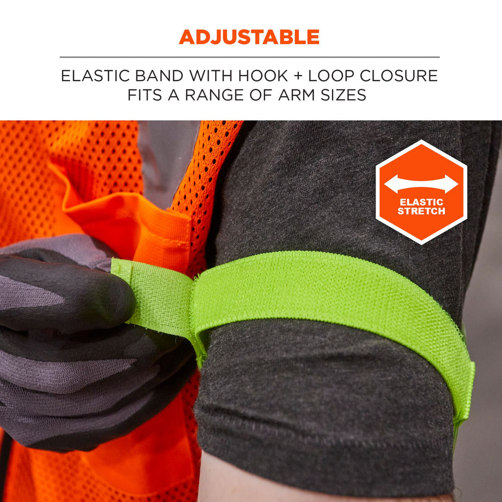 Squids 3386 Arm Band ID/Badge Holder, Vertical, Hi-Vis Lime 3.75 x 4.25 for 2.5 x 4 Insert, 10/Pack, Ships in 1-3 Bus Days