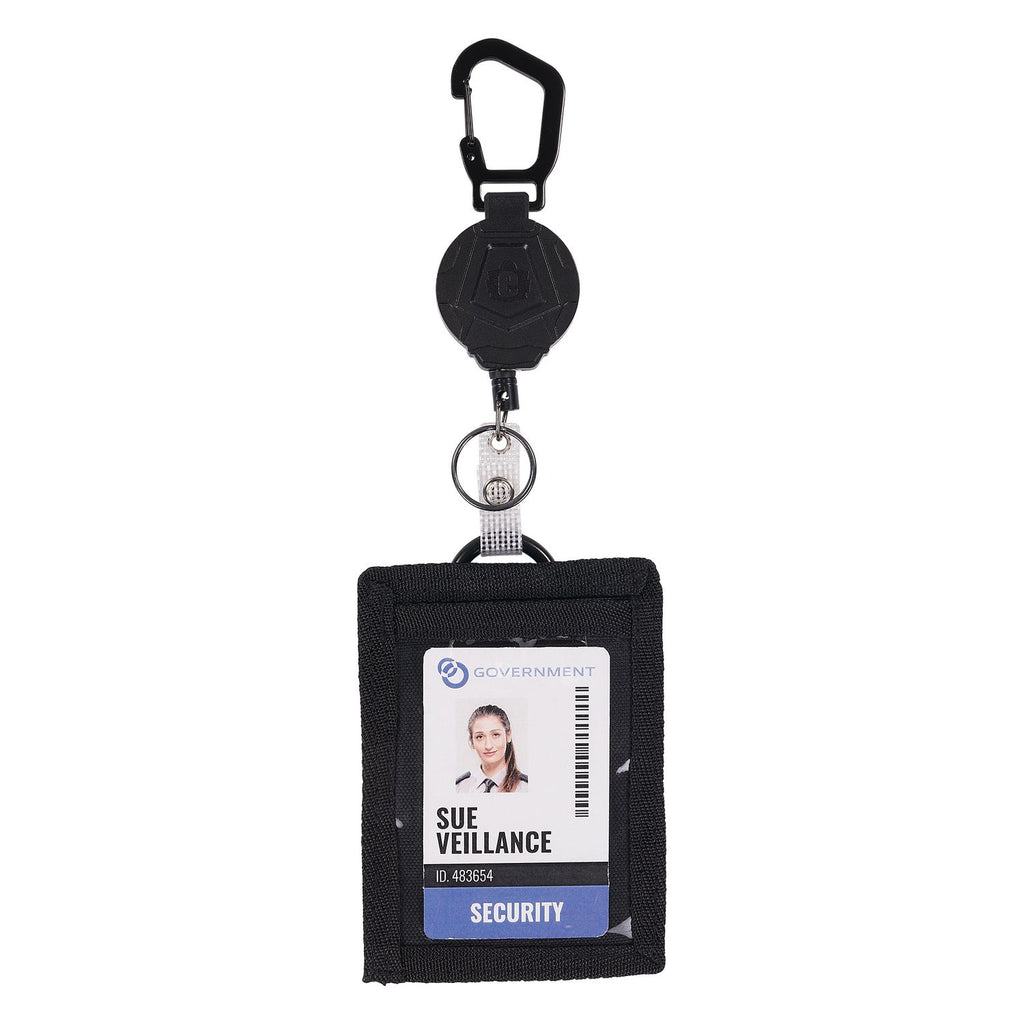 Squids 3389 Wallet ID/Badge Holder,Horizontal/Vertical, Black 3.75 x 5 for 2.75 x 3.5 Insert, 18" Cord,Ships in 1-3 Bus Days