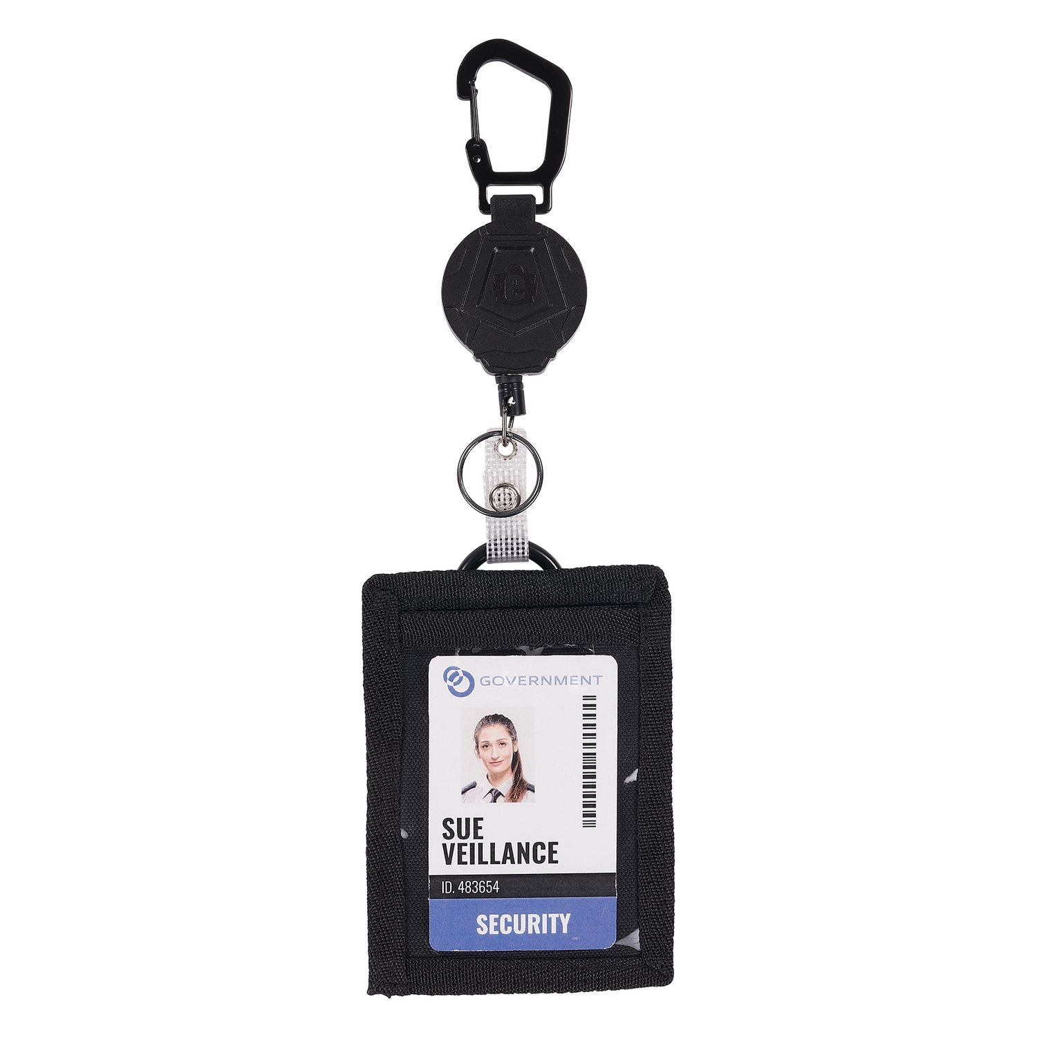 Squids 3389 Wallet ID/Badge Holder,Horizontal/Vertical, Black 3.75 x 5 for 2.75 x 3.5 Insert, 18" Cord,Ships in 1-3 Bus Days