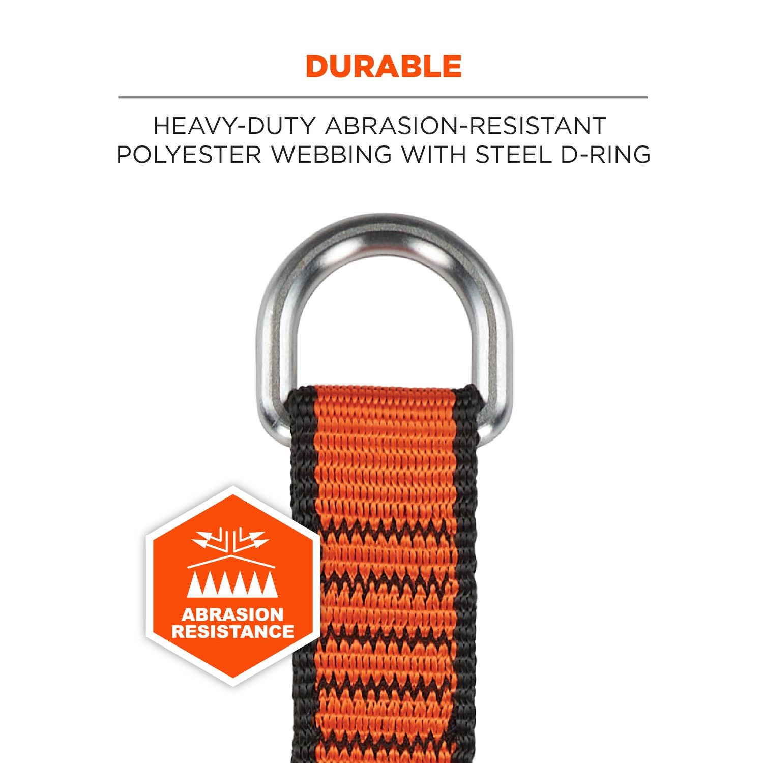 Squids 3174 Anchor Choke Strap for Tool Tethering, 25 lb Max Safe Working Capacity, 15" Long, Orange, Ships in 1-3 Bus Days