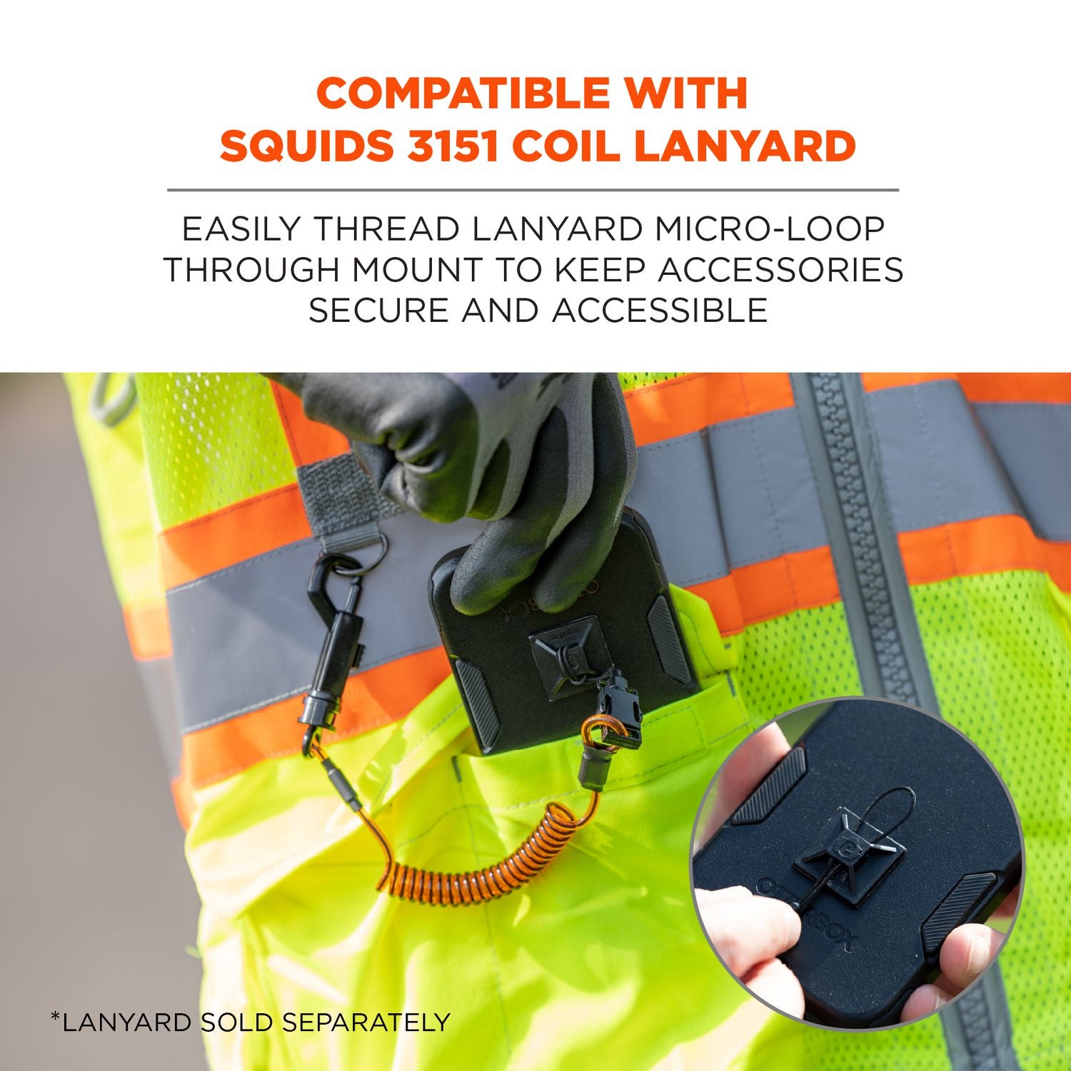 Squids 3701 Mini Adhesive Mount Replacements, 2 lb Max Safe Working Capacity, 0.9" Long, Black,10/Pack, Ships in 1-3 Bus Days