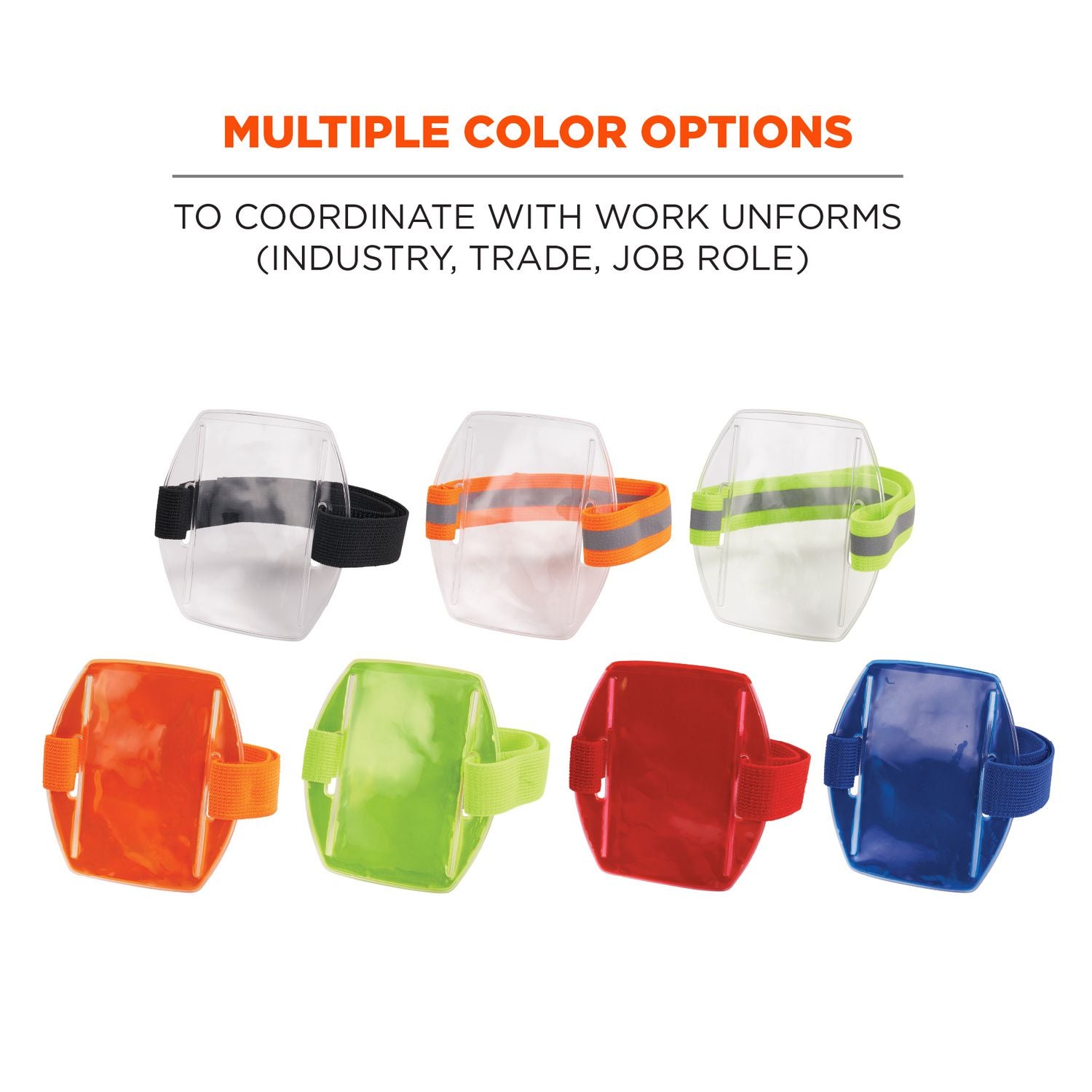Squids 3386 Arm Band ID/Badge Holder, Vertical, Blue 3.75 x 4.25 Holder, 2.5 x 4 Insert, 10/Pack, Ships in 1-3 Business Days