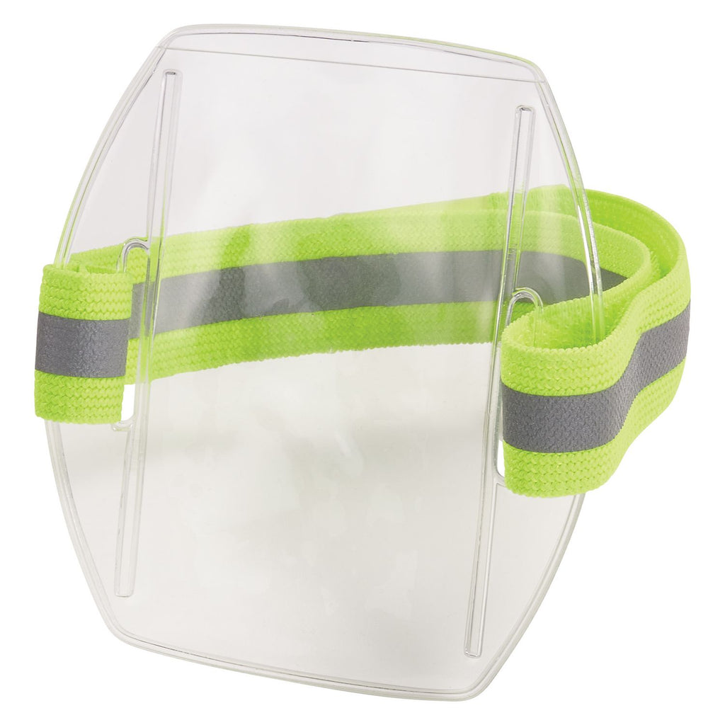 Squids 3386 Arm Band ID/Badge Holder, Vertical, Hi-Vis Lime 3.75 x 4.25 for 2.5 x 4 Insert, 10/Pack, Ships in 1-3 Bus Days