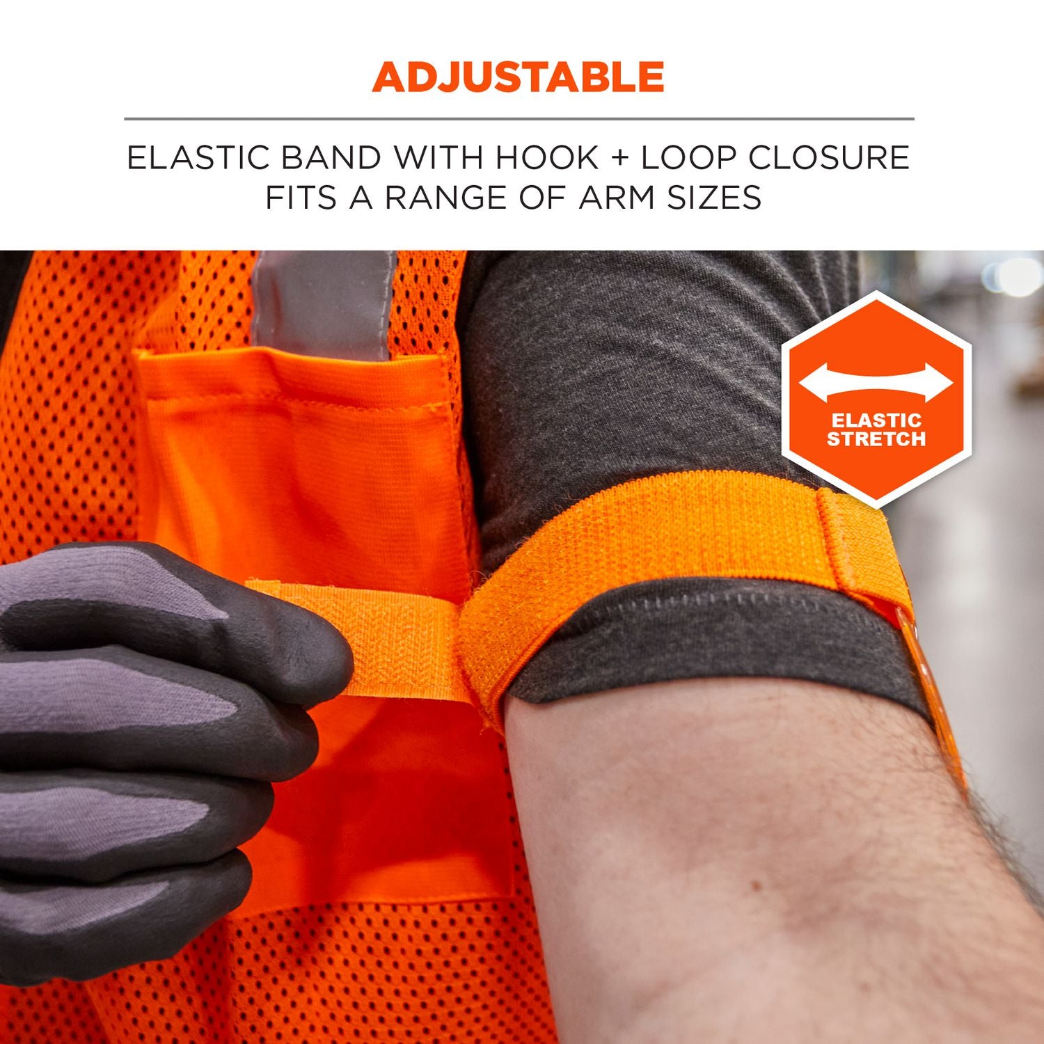 Squids 3386 Arm Band ID/Badge Holder, Vertical, Hi-Vis Orange 3.75 x 4.25 for 2.5 x 4 Insert, 10/Pack, Ships in 1-3 Bus Days