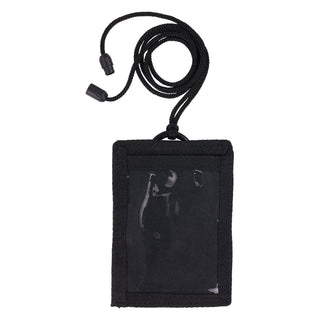 Squids 3389 Wallet ID/Badge Holder,Horizontal/Vertical, Black 3.75 x 5 for 2.75 x 3.5 Insert, 18" Cord,Ships in 1-3 Bus Days