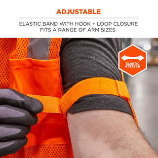 Squids 3386 Arm Band ID/Badge Holder, Vertical, Orange 3.75 x 4.25 Holder, 2.5 x 4 Insert, Ships in 1-3 Business Days