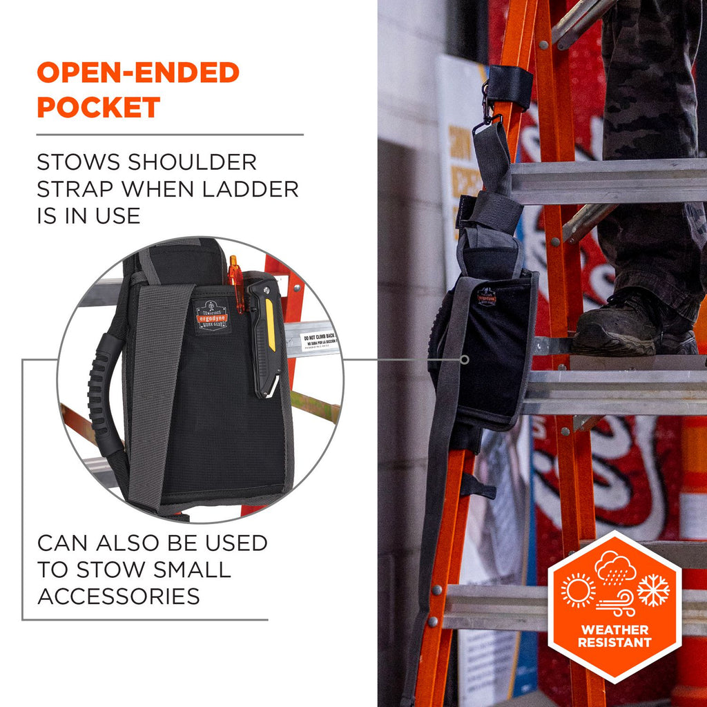 Arsenal 5300 Ladder Shoulder Lifting Strap/Carrying Handle, Supports 100 lb, 2 x 9 x 11, Black/Silver, Ships in 1-3 Bus Days