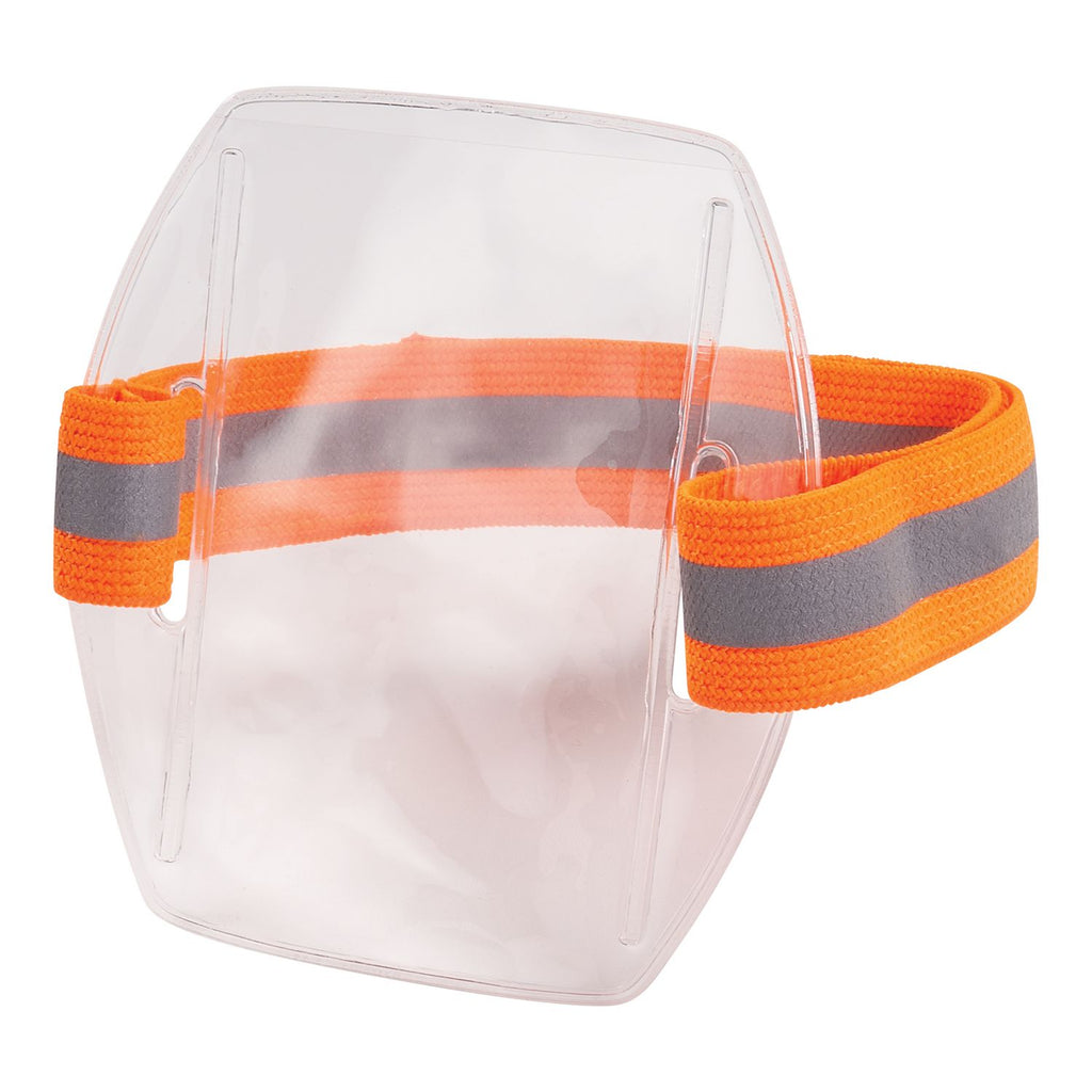 Squids 3386 Arm Band ID/Badge Holder, Vertical, Hi-Vis Orange 3.75 x 4.25 for 2.5 x 4 Insert, 10/Pack, Ships in 1-3 Bus Days