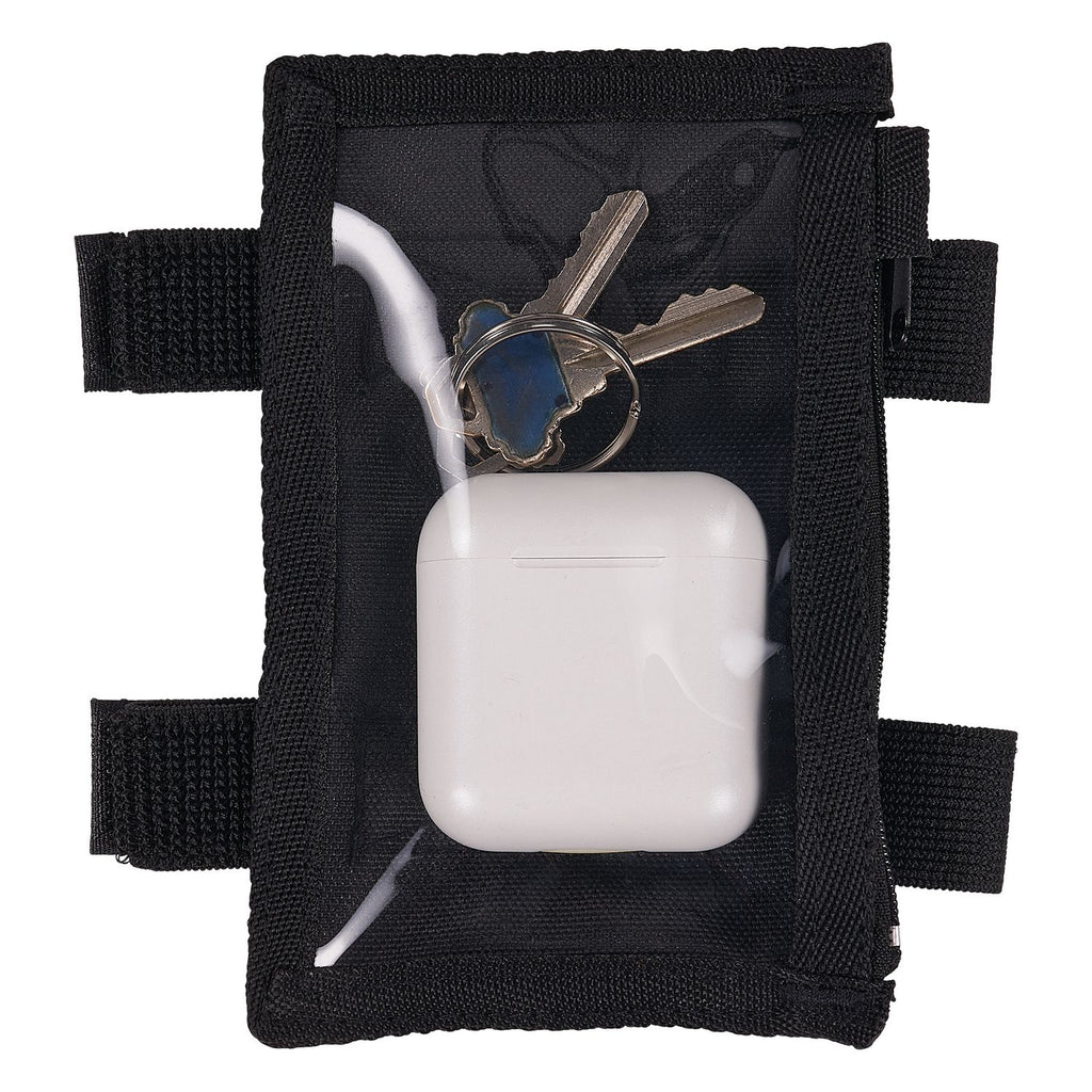 Squids 3387 Dual Band Arm ID/Badge Holder w/Zipper, Vertical, Black 3.75 x 5.75 for 2.75 x 4.75 Insert, Ships in 1-3 Bus Days