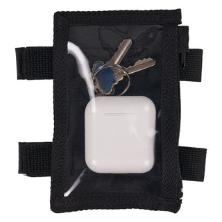 Squids 3387 Dual Band Arm ID/Badge Holder w/Zipper, Vertical, Black 3.75 x 5.75 for 2.75 x 4.75 Insert, Ships in 1-3 Bus Days