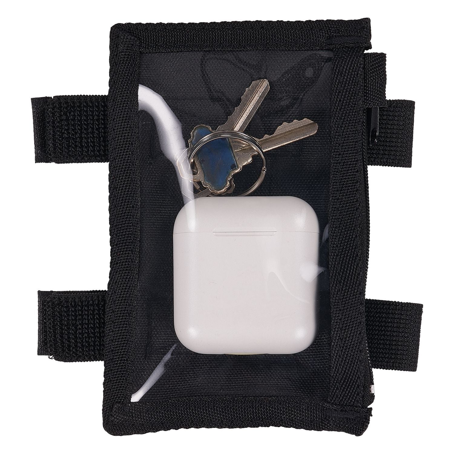 Squids 3387 Dual Band Arm ID/Badge Holder w/Zipper, Vertical, Black 3.75 x 5.75 for 2.75 x 4.75 Insert, Ships in 1-3 Bus Days