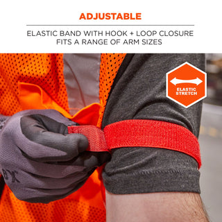 Squids 3386 Arm Band ID/Badge Holder, Vertical, Red 3.75 x 4.25 Holder, 2.5 x 4 Insert, Ships in 1-3 Business Days