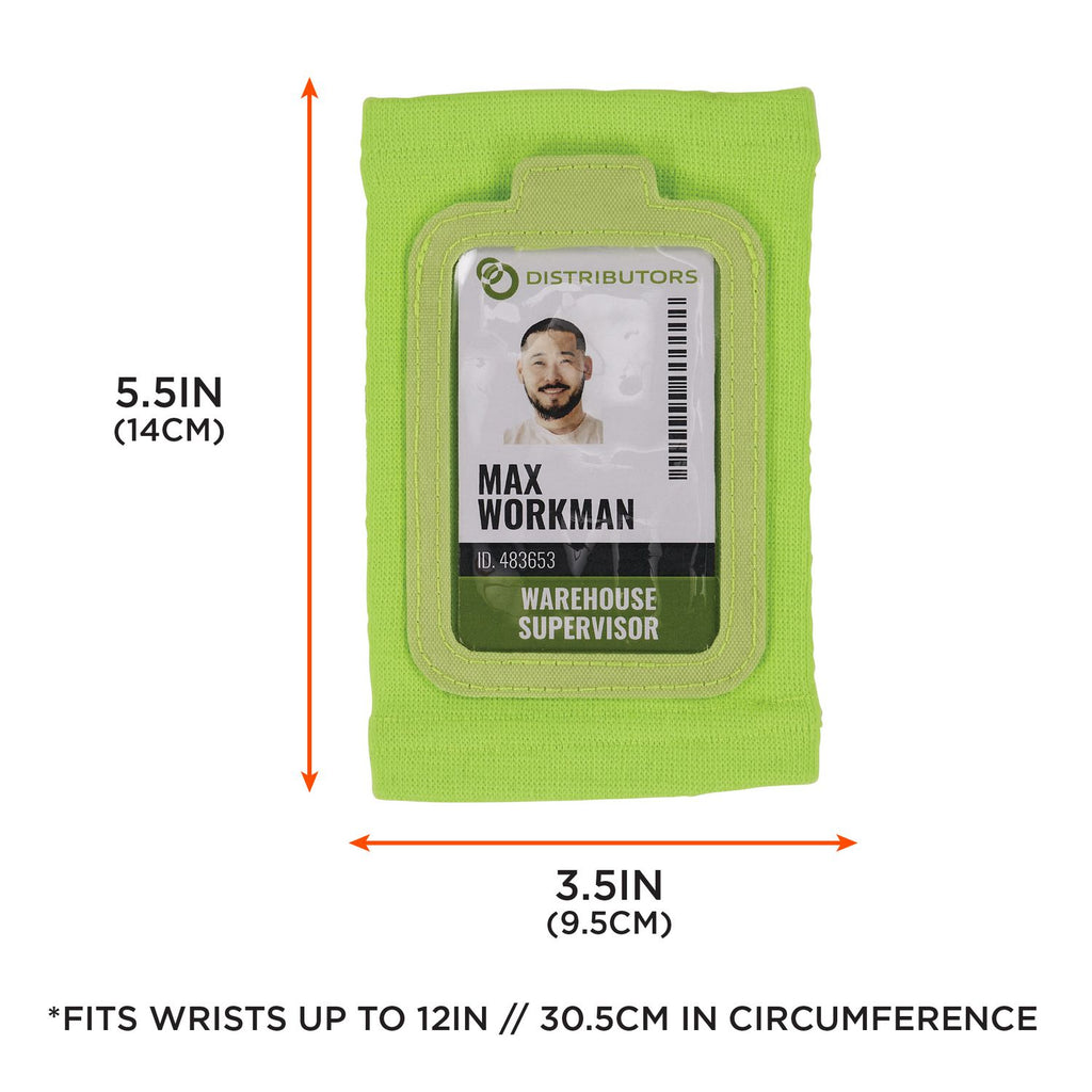 Squids 3388 Wrist ID/Badge Holder, Vertical, Lime 3.5 x 5.5 Holder, 2.75 x 3.75 Insert, Ships in 1-3 Business Days