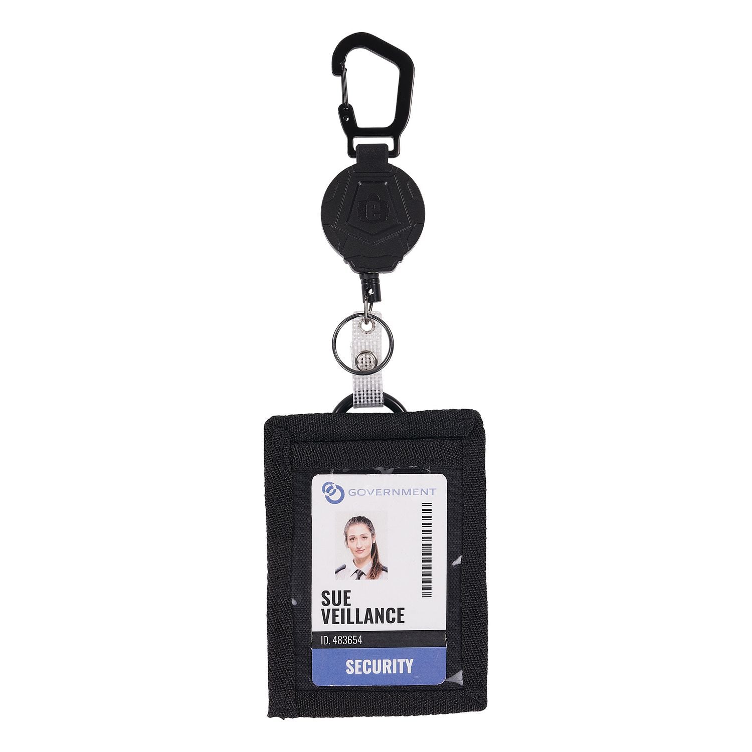 Squids 3391 ID/Badge Reel, Extends 32", Black, Ships in 1-3 Business Days