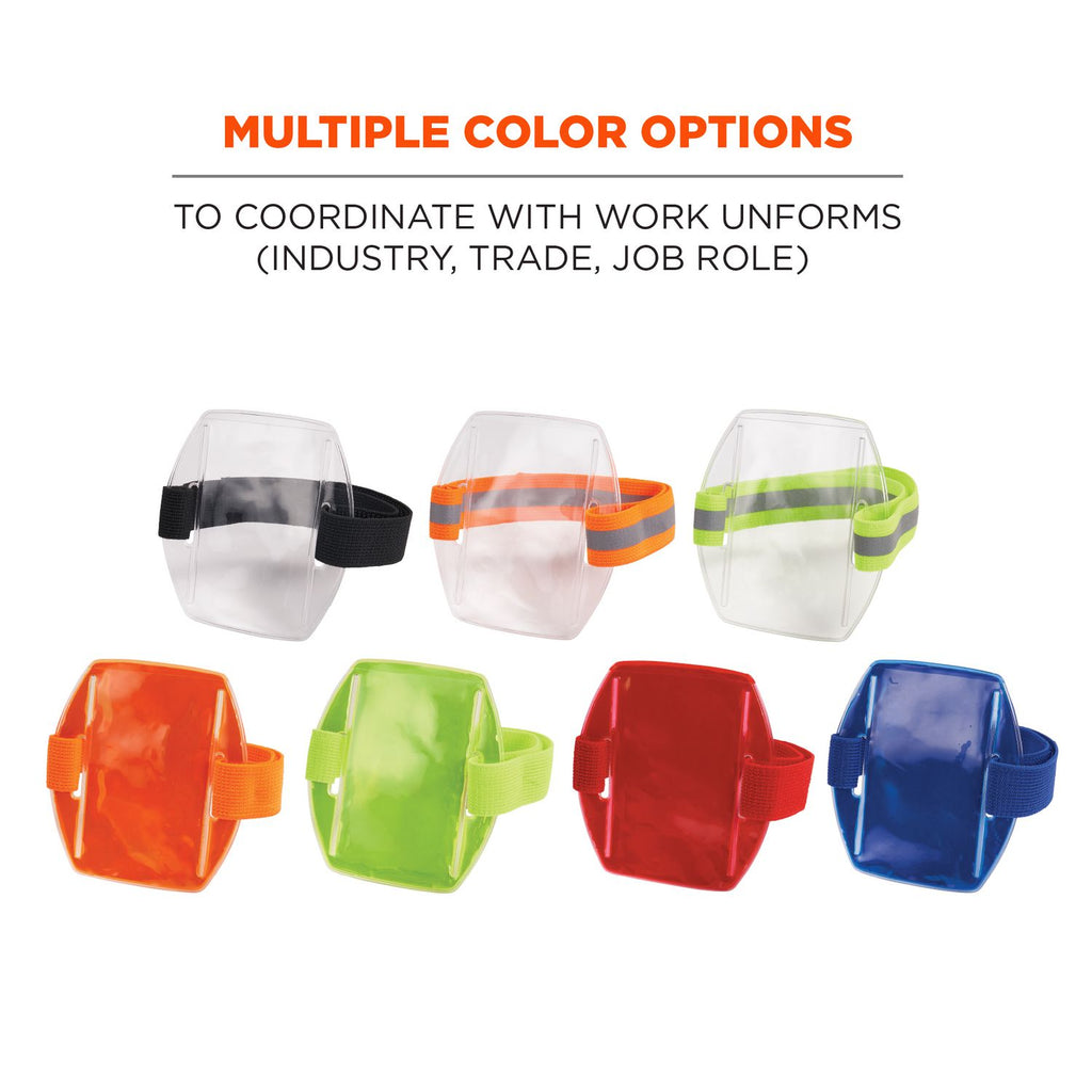 Squids 3386 Arm Band ID/Badge Holder, Vertical, Red 3.75 x 4.25 Holder, 2.5 x 4 Insert, 10/Pack, Ships in 1-3 Business Days