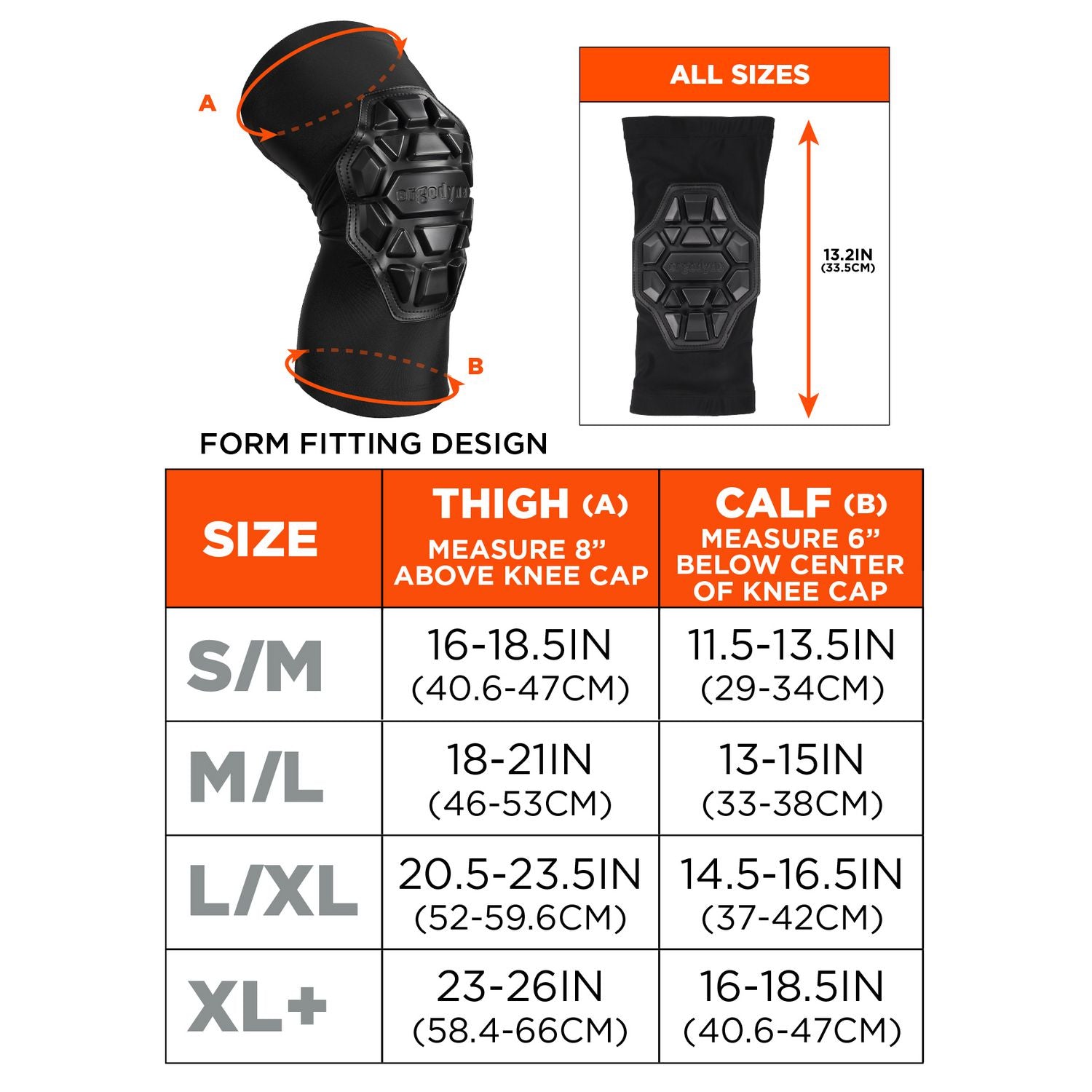ProFlex 550 Padded Knee Sleeves with 3-Layer Foam Cap, Slip-On, Medium/Large, Black, Pair, Ships in 1-3 Business Days