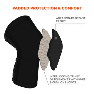 Proflex 525 Lightweight Padded Knee Sleeves, Slip-On, Small/Medium, Black, Pair, Ships in 1-3 Business Days