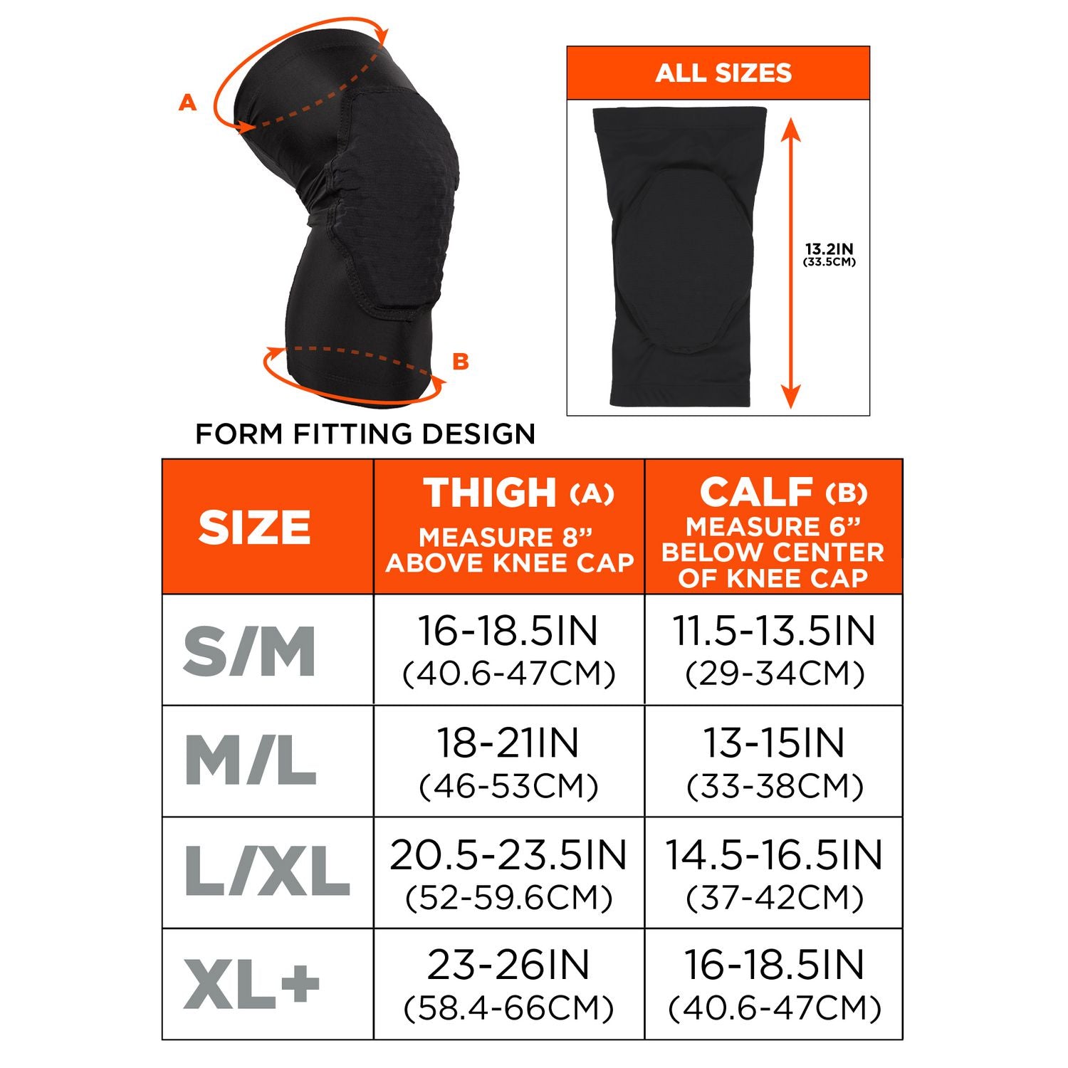 Proflex 525 Lightweight Padded Knee Sleeves, Slip-On, Large/X-Large, Black, Pair, Ships in 1-3 Business Days