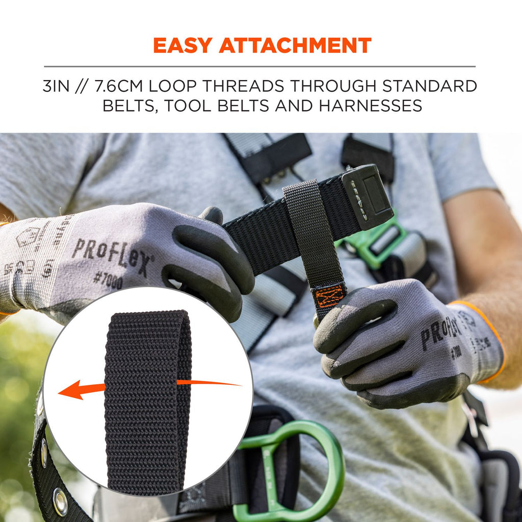 Squids 3171 Anchor Strap Belt Loop Attachment for Tool Tethering, 5 lb Max, 5" Long, Black, 2/Pack, Ships in 1-3 Bus Days