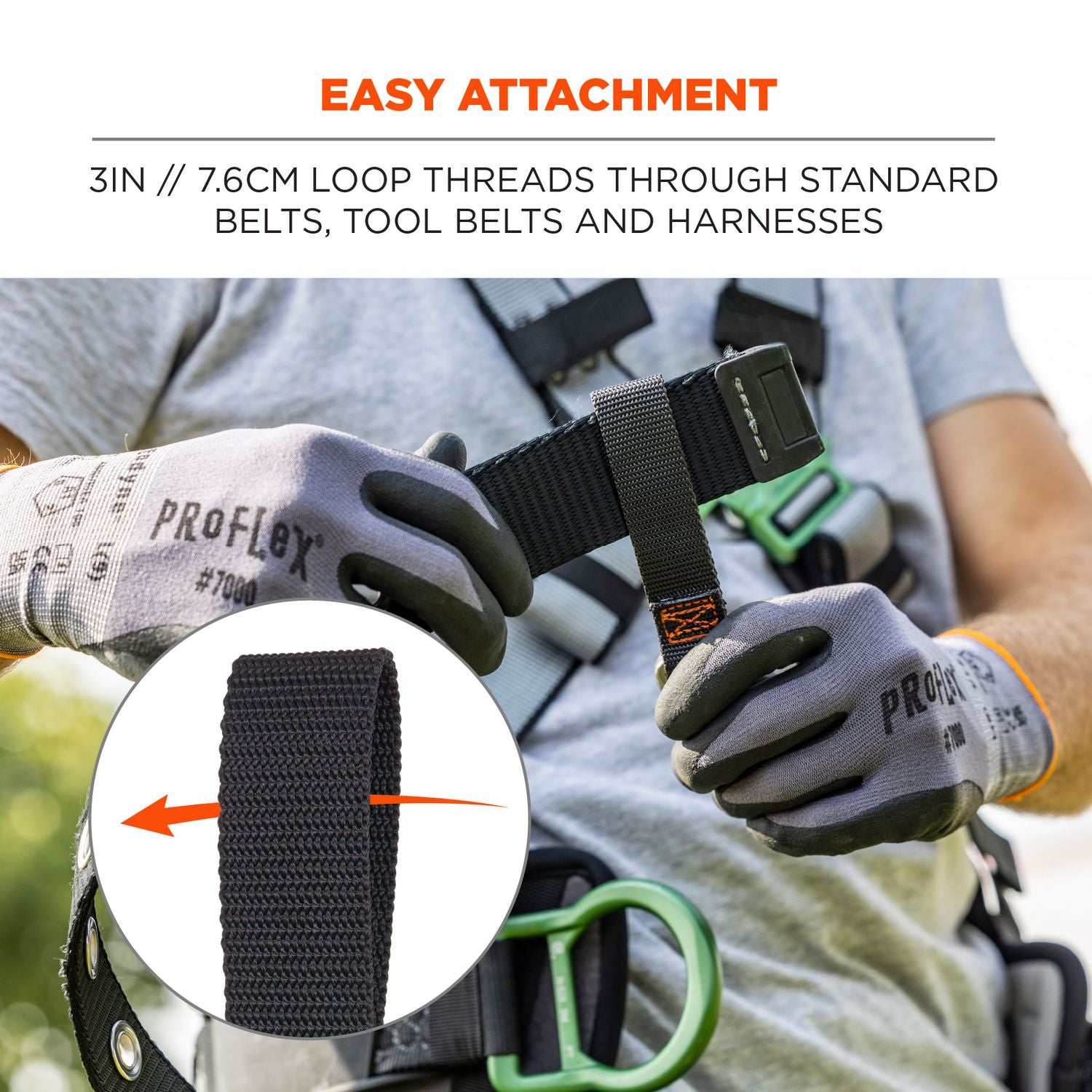 Squids 3171 Anchor Strap Belt Loop Attachment for Tool Tethering, 5 lb Max, 5" Long, Black, 2/Pack, Ships in 1-3 Bus Days