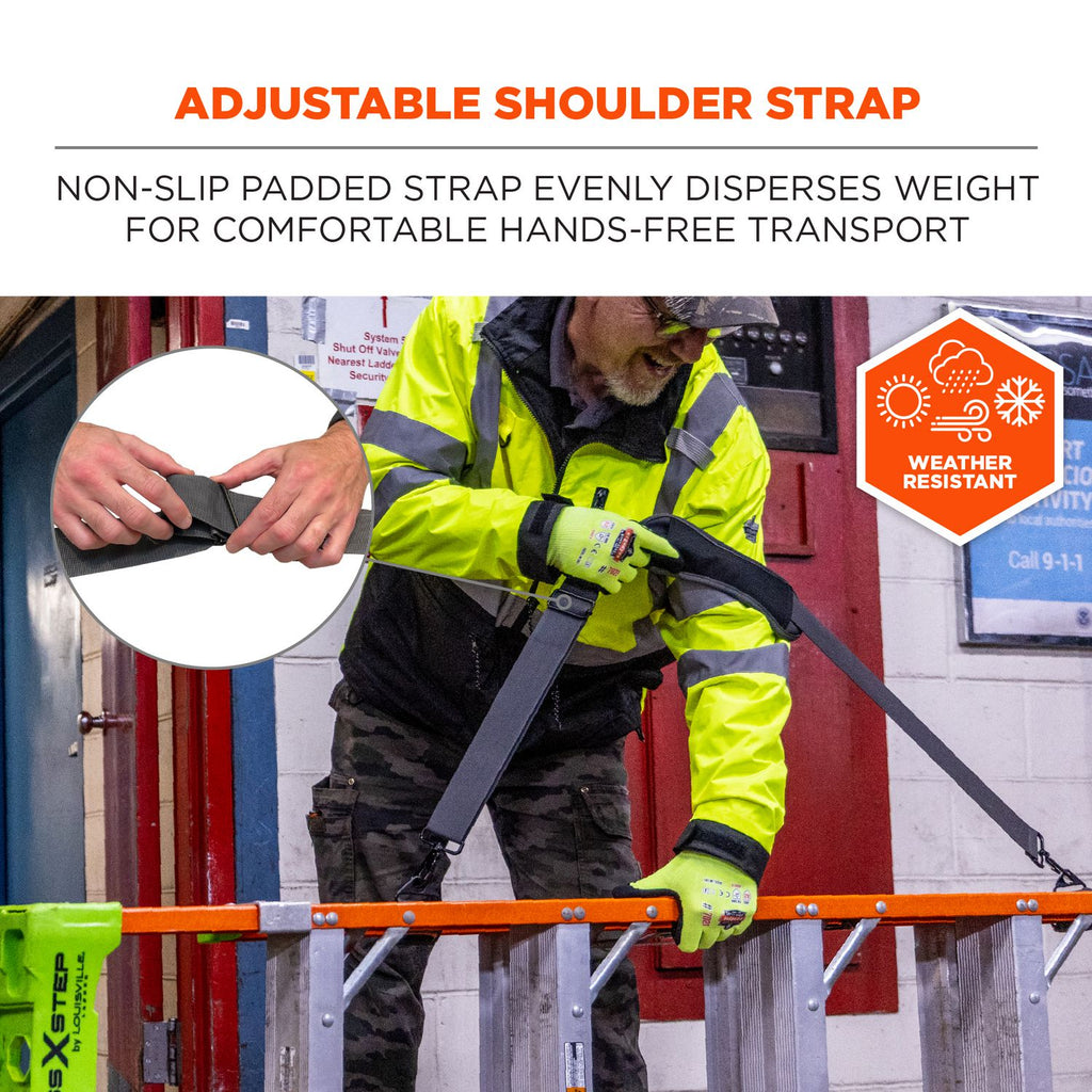 Arsenal 5302 Ladder Shoulder Lifting Strap, Supports Up to 100 lb, 2 x 4 x 10.5, Black, Ships in 1-3 Business Days