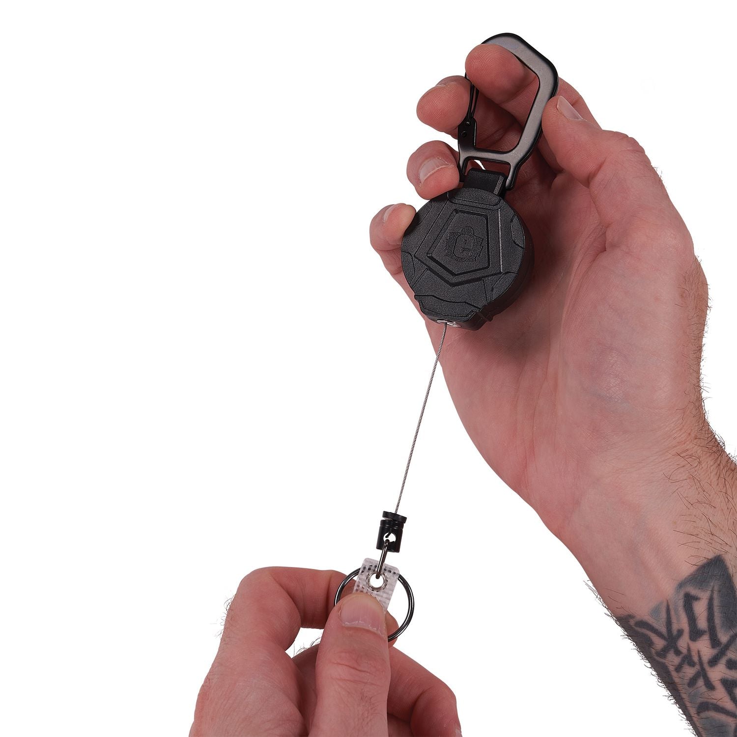 Squids 3391 ID/Badge Reel, Extends 32", Black, Ships in 1-3 Business Days