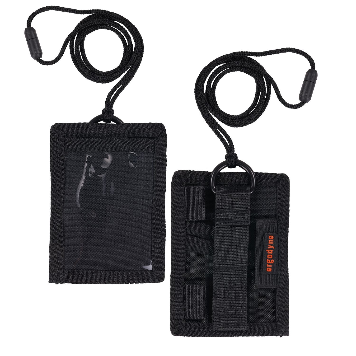Squids 3389 Wallet ID/Badge Holder,Horizontal/Vertical, Black 3.75 x 5 for 2.75 x 3.5 Insert, 18" Cord,Ships in 1-3 Bus Days