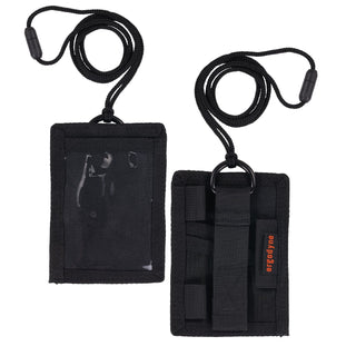 Squids 3389 Wallet ID/Badge Holder,Horizontal/Vertical, Black 3.75 x 5 for 2.75 x 3.5 Insert, 18" Cord,Ships in 1-3 Bus Days