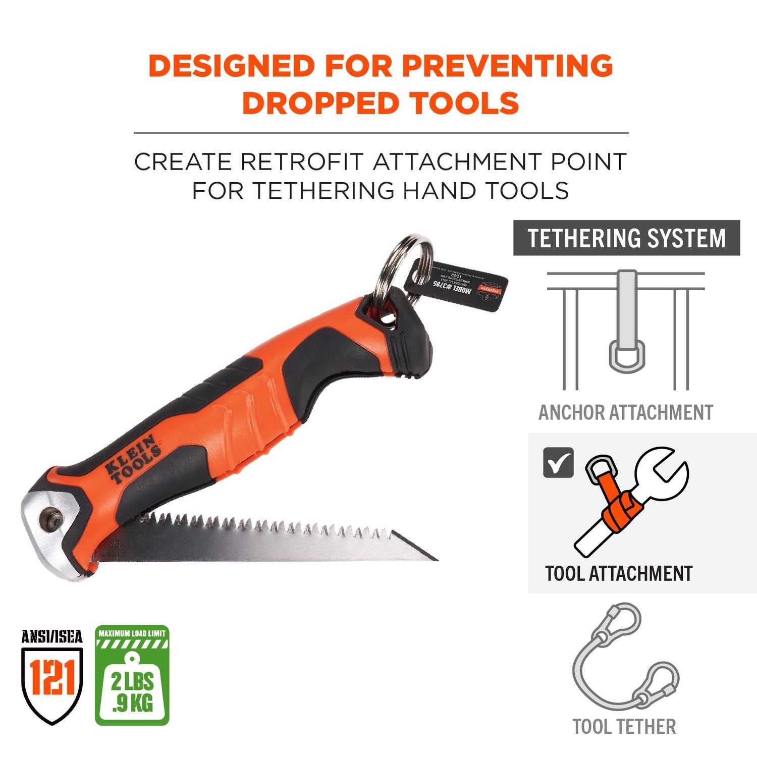 Squids 3785 Split Ring Tool Attachment, 2 lb Max Working Capacity. 1" dia, Silver, 10/Pack, Ships in 1-3 Business Days