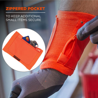 Squids 3388 Wrist ID/Badge Holder, Vertical, Orange 3.5 x 5.5 Holder, 2.75 x 3.75 Insert, Ships in 1-3 Business Days