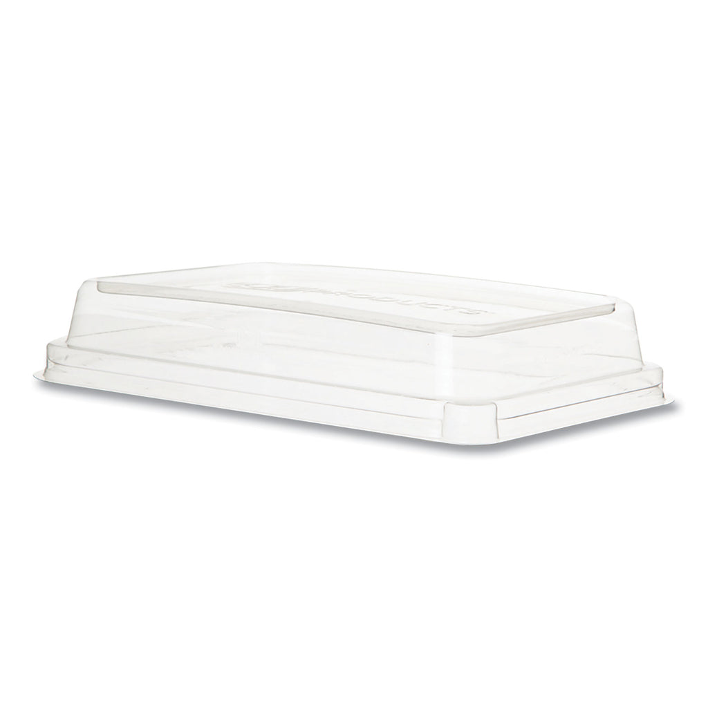 WorldView 100% Recycled Content Lid, 7 x 1.75, Clear, Plastic, 200/Carton