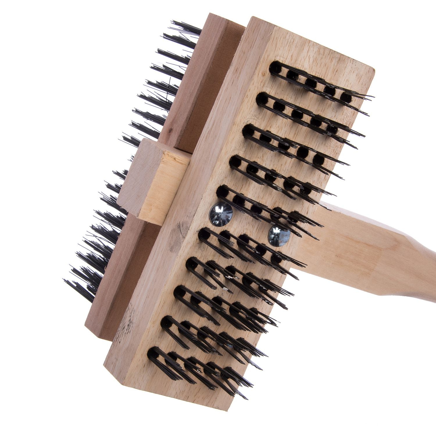 sparta-broiler-master-grill-brush-and-scraper-with-handle-metal-bristles-48-natural-wood-handle_cfs4029400 - 4