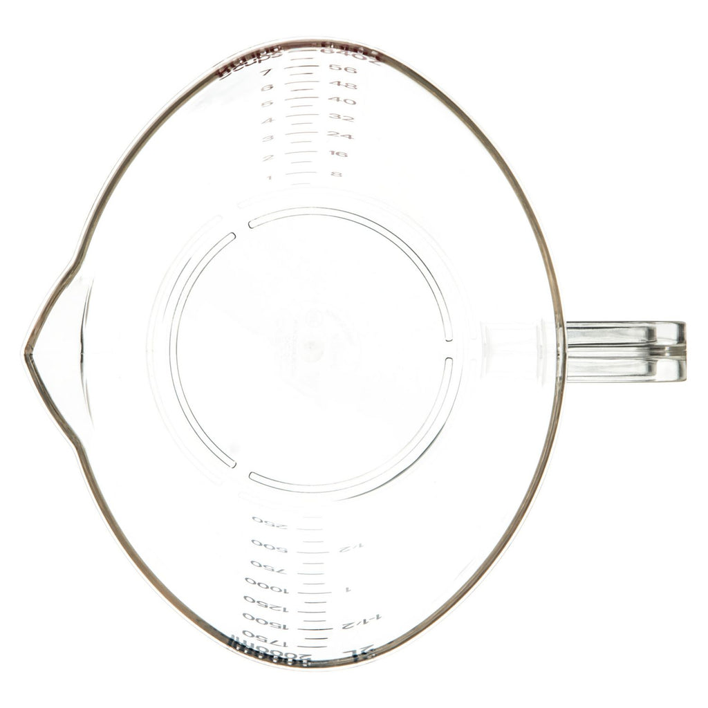 Commercial Measuring Cup, 0.5 gal, Clear