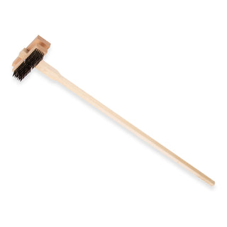 sparta-broiler-master-grill-brush-and-scraper-with-handle-metal-bristles-48-natural-wood-handle_cfs4029400 - 1