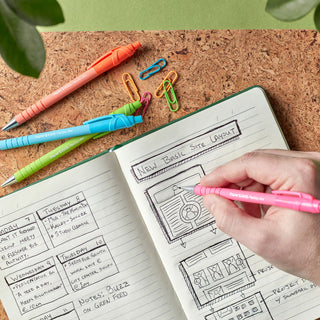 Paper Mate Flexgrip Ultra Recycled Pens - Medium Pen Point - 1 mm Pen Point Size - Retractable - Black - Green Rubberized, Pink, Orange, Blue Barrel - 12/Dozen