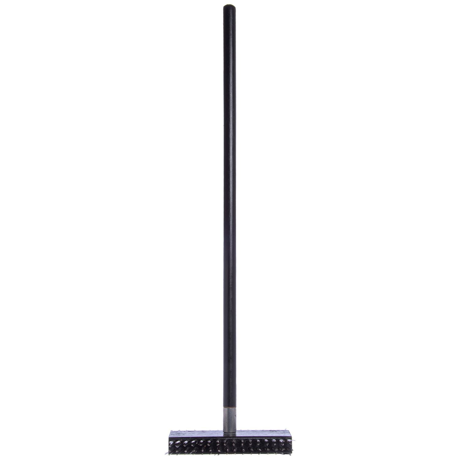 Sparta Broiler Master Grill Brush and Scraper with Handle, Metal Bristles, 48" Natural Wood Handle