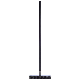Sparta Broiler Master Grill Brush and Scraper with Handle, Metal Bristles, 30.5" Black Wood Handle