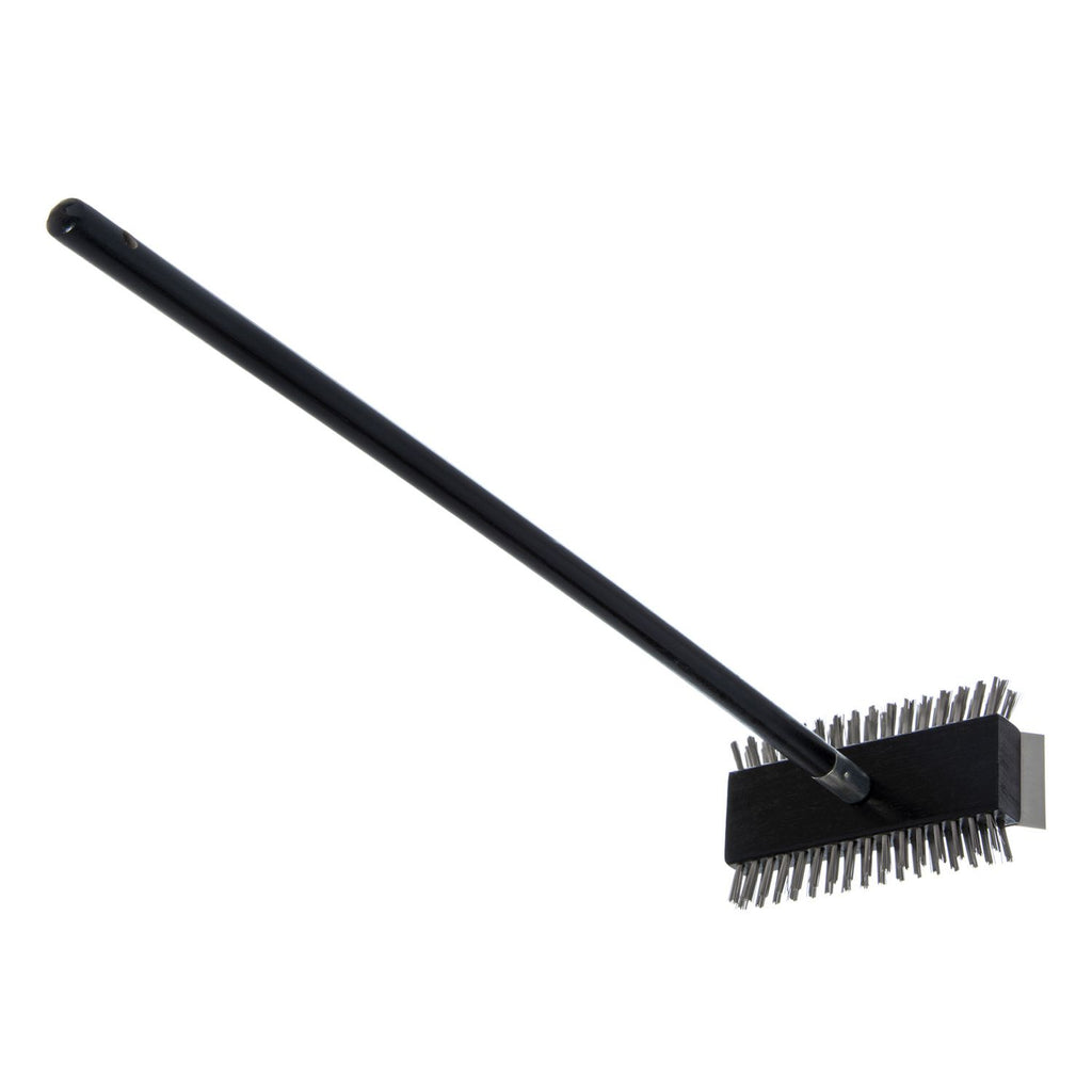 sparta-broiler-master-grill-brush-and-scraper-with-handle-metal-bristles-305-black-wood-handle_cfs4029000 - 2