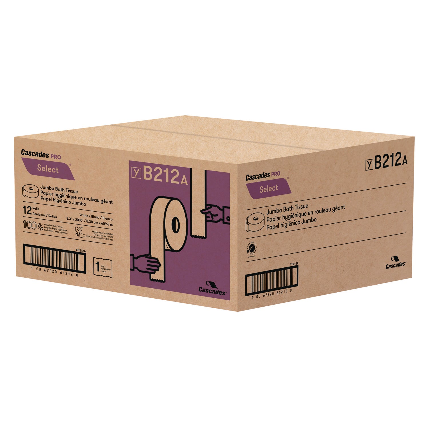 select-jumbo-bath-tissue-septic-safe-1-ply-white-33-x-2000-ft-12-rolls-carton_csdb212 - 2