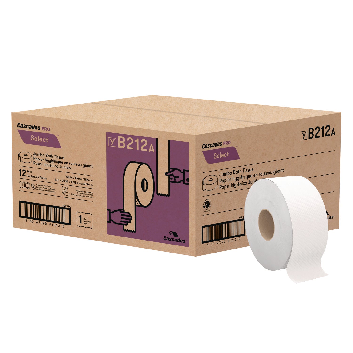 select-jumbo-bath-tissue-septic-safe-1-ply-white-33-x-2000-ft-12-rolls-carton_csdb212 - 3