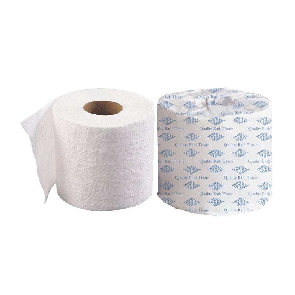 Standard Bath Tissue, White, 2-Ply, 4 x 3, 500 Sheets/Roll, 96 Rolls/Carton