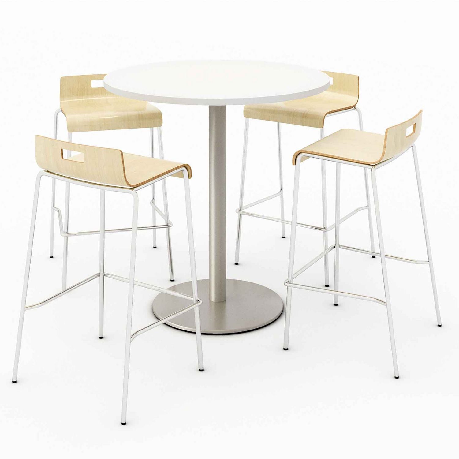 pedestal-bistro-table-with-four-natural-jive-series-barstools-round-36-dia-x-41h-designer-white-ships-in-4-6-bus-days_kfi840031900104 - 1