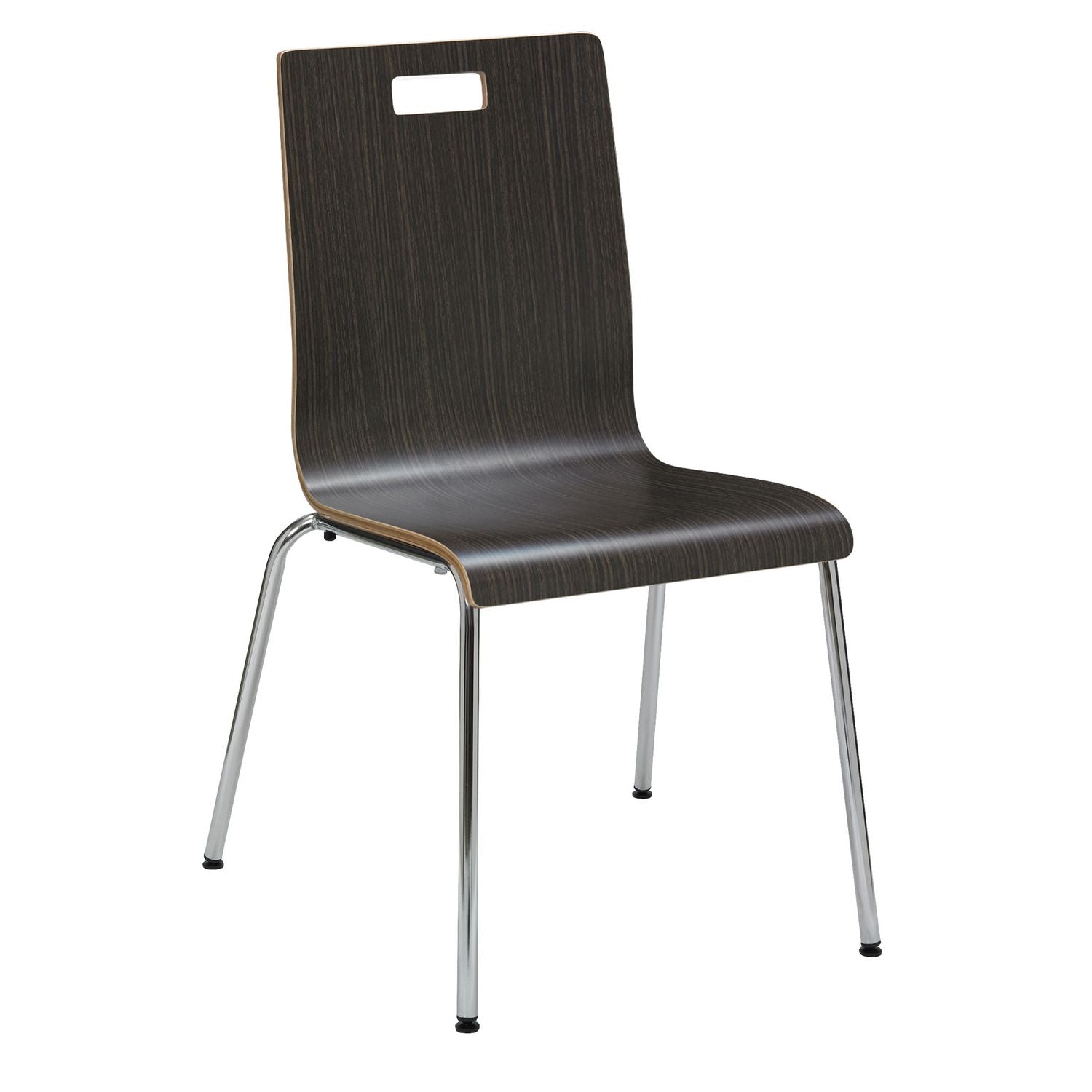 Pedestal Table with Four Espresso Jive Series Chairs, Round, 36" Dia x 29h, Graphite Nebula, Ships in 4-6 Business Days