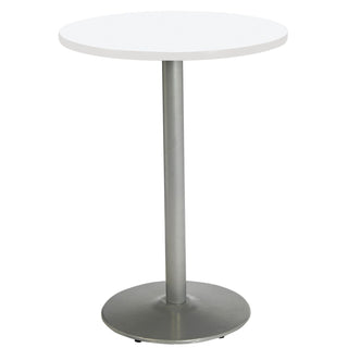 Pedestal Bistro Table with Four Coral Kool Series Barstools, Round, 36" Dia x 41h, Designer White, Ships in 4-6 Business Days