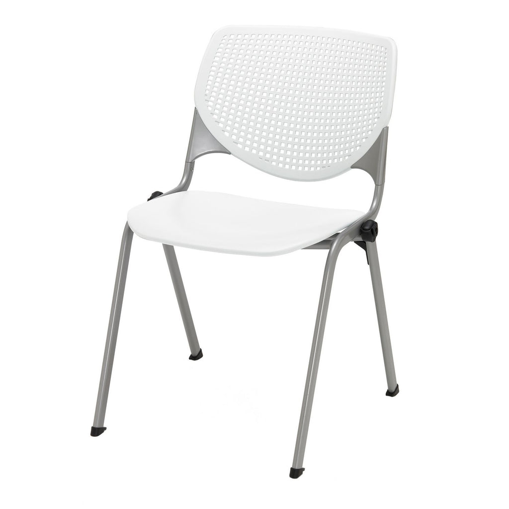 Pedestal Table with Four White Kool Series Chairs, Round, 36" Dia x 29h, Designer White, Ships in 4-6 Business Days