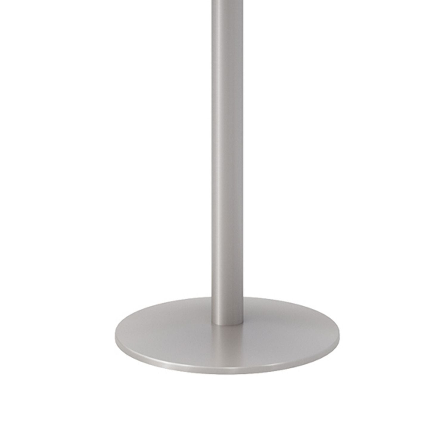 Pedestal Bistro Table with Four White Kool Series Barstools, Round, 36" Dia x 41h, Studio Teak, Ships in 4-6 Business Days
