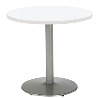 Pedestal Table with Four Black Kool Series Chairs, Round, 36" Dia x 29h, Designer White, Ships in 4-6 Business Days