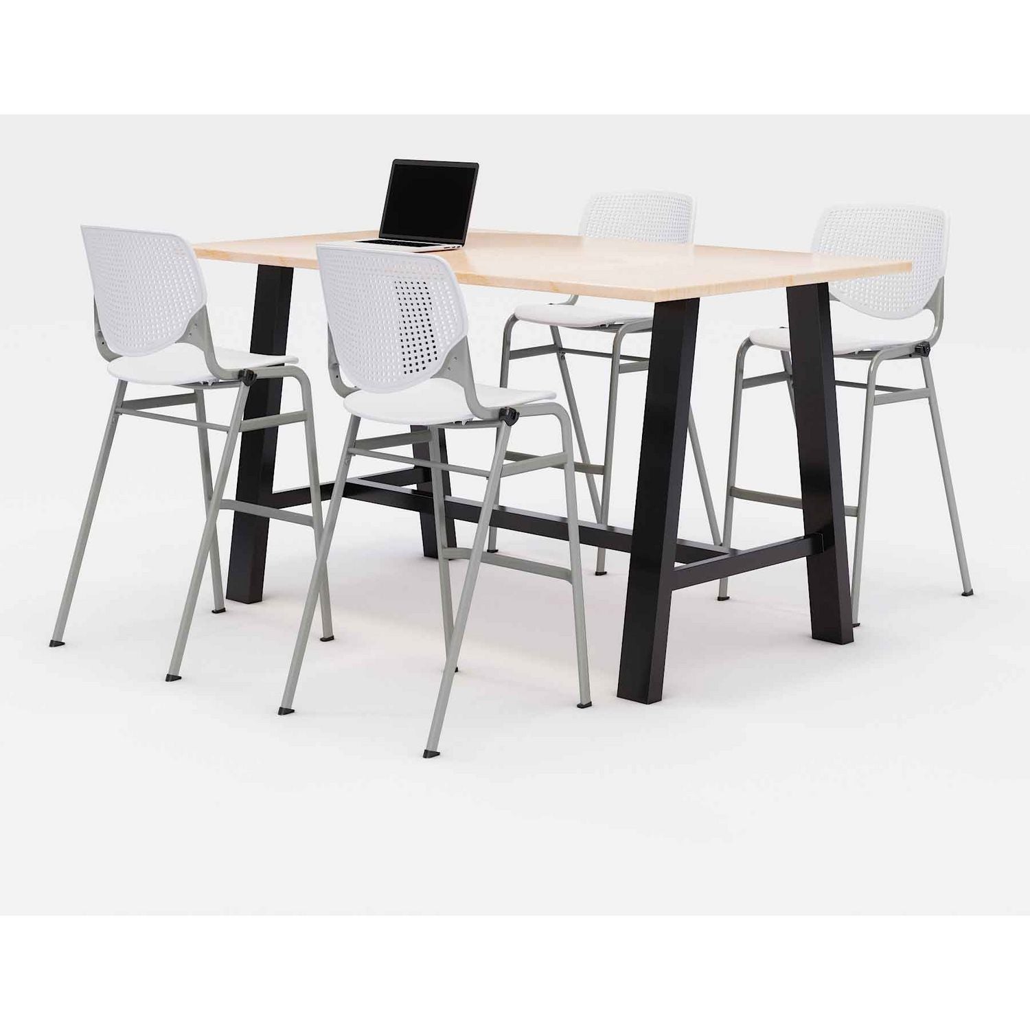 midtown-bistro-dining-table-with-four-white-kool-barstools-36-x-72-x-41-kensington-maple-ships-in-4-6-business-days_kfi840031900753 - 1